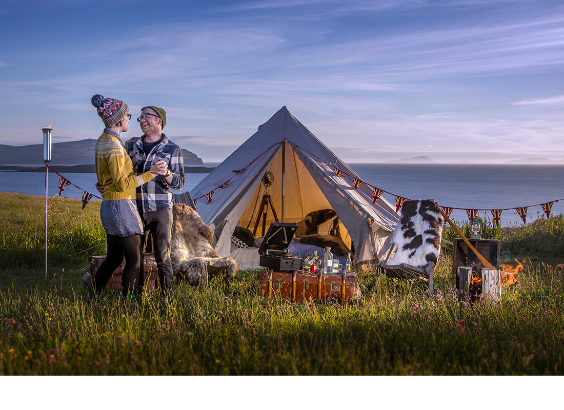 Photography for Skyeskyns Glamping advertising campaign  - Skye. 