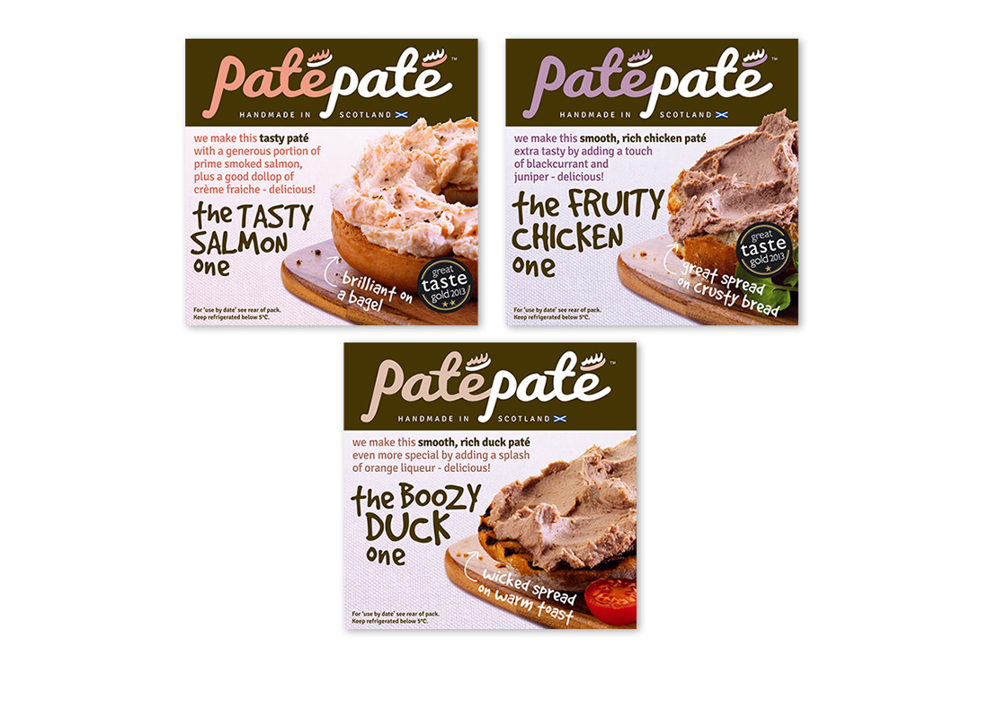 Another packaging project for Findlater’s Fine Foods; Paté Paté an everyday alternative to their gourmet range of paté products.